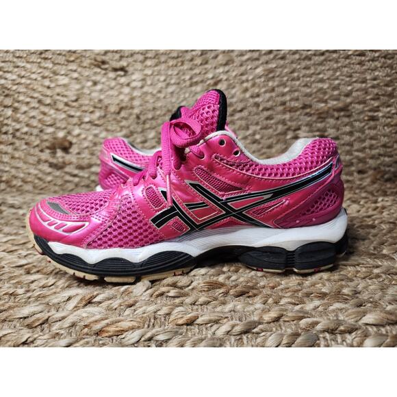 Asics Gel Nimbus 14 Pink Black Athletic Running Shoes Women's Size 7 T291N - Picture 6 of 11
